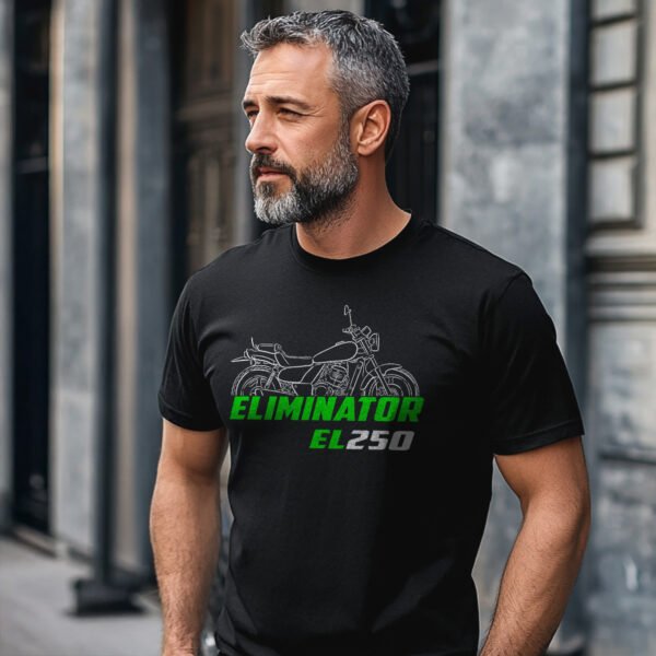 Kawasaki EL 250 Eliminator 1987-2003 T-shirt for Motorcycle Riders - Image 2