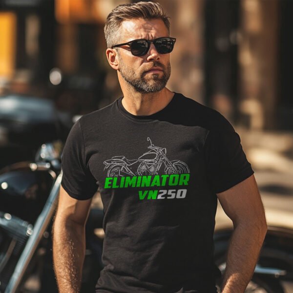 Kawasaki VN250 Eliminator 1998-2007 T-shirt for Motorcycle Riders - Image 2