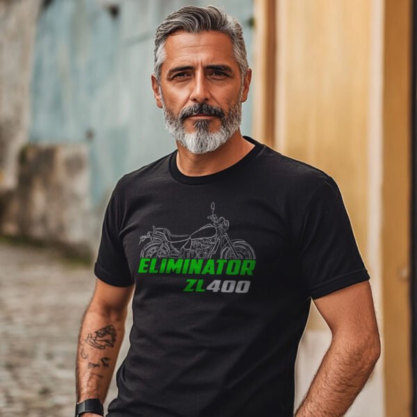 Kawasaki ZL400 Eliminator 1986-1994 T-shirt for Motorcycle Riders - Image 2