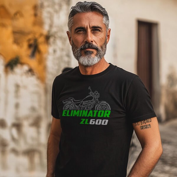 Kawasaki ZL600 Eliminator 1986-1997 T-shirt for Motorcycle Riders - Image 2