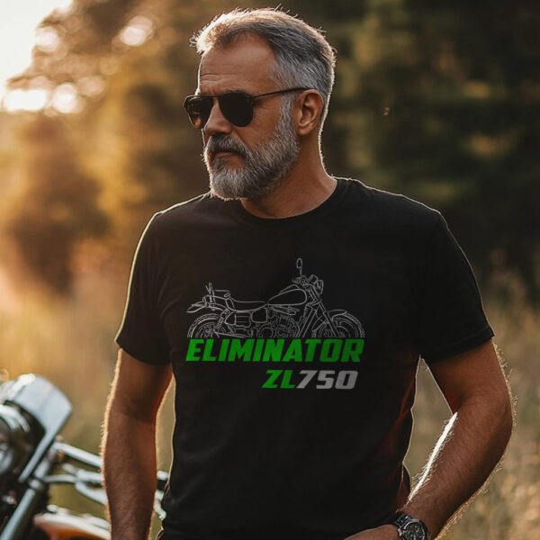 Kawasaki ZL750 Eliminator 1986-1989 T-shirt for Motorcycle Riders - Image 2