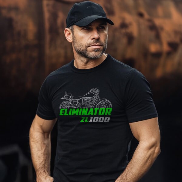 Kawasaki ZL1000 Eliminator 1987-1988 T-shirt for Motorcycle Riders - Image 2