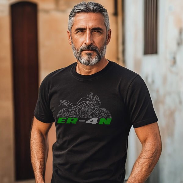 Kawasaki ER-4N 2010-2013 T-shirt for Motorcycle Riders - Image 2