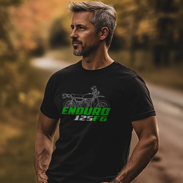 Kawasaki 125 F6 1971-1973 T-shirt for Motorcycle Riders - Image 2