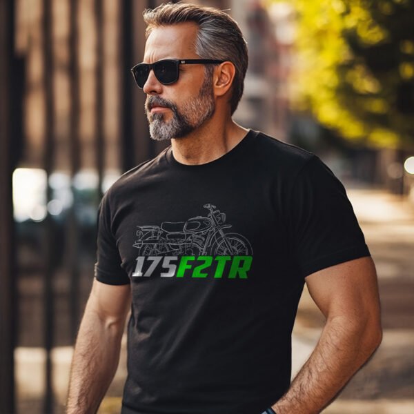 Kawasaki 175 F2TR 1966-1967 T-shirt for Motorcycle Riders - Image 2