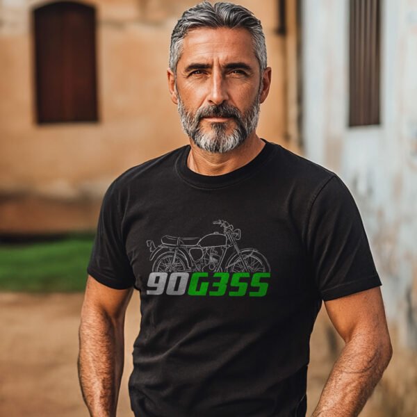 Kawasaki 90 G3SS 1969-1974 T-shirt for Motorcycle Riders - Image 2