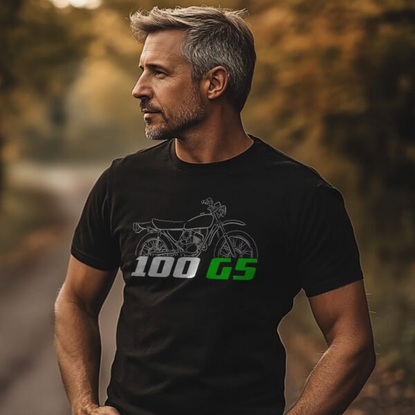 Kawasaki 100 G5 1972-1975 T-shirt for Motorcycle Riders - Image 2