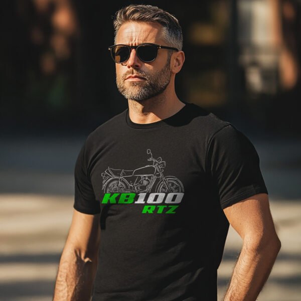 Kawasaki KB100 RTZ 1986-1996 T-shirt for Motorcycle Riders - Image 2